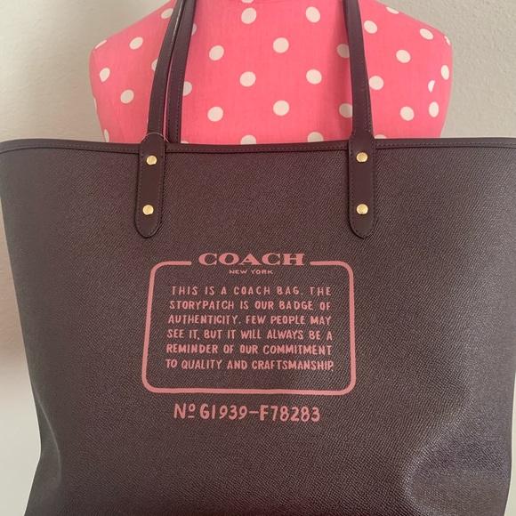 New with Tags reversible Coach Tote Bag - Picture 4 of 6